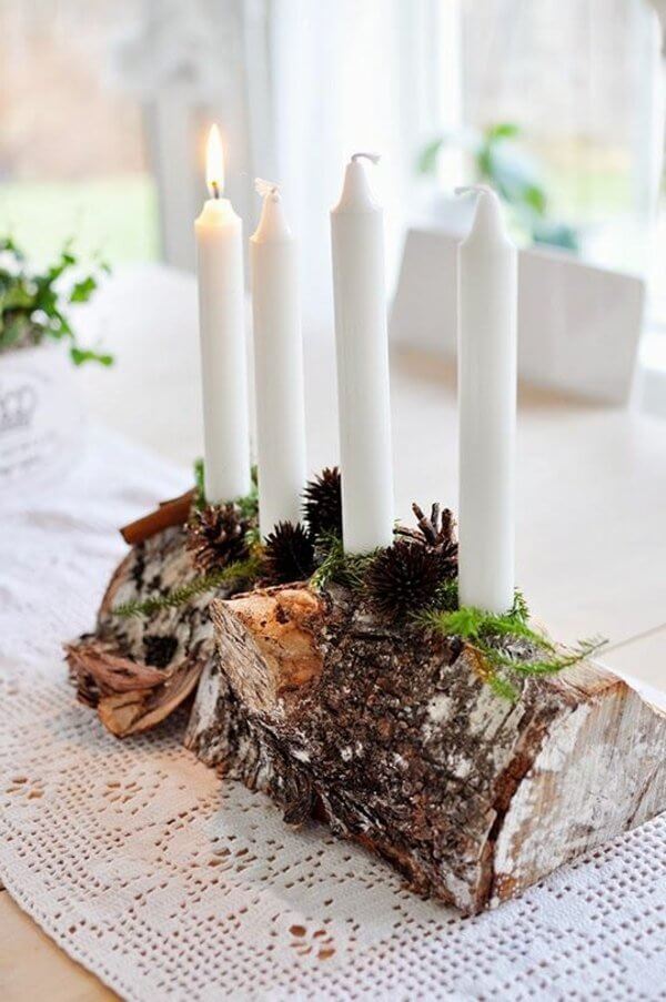 Rustic Candle Decoration Idea